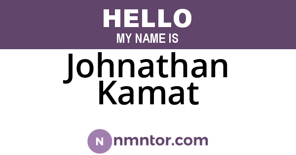 Johnathan Kamat