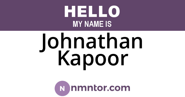 Johnathan Kapoor