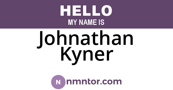 Johnathan Kyner