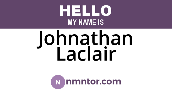Johnathan Laclair