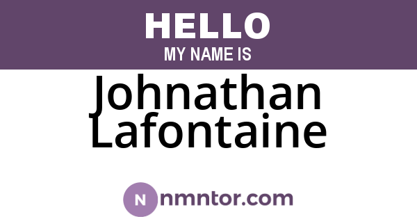 Johnathan Lafontaine