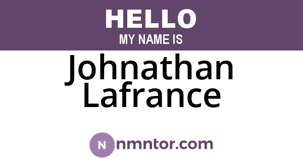 Johnathan Lafrance