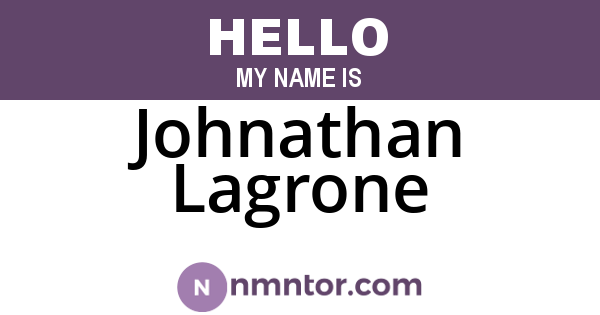 Johnathan Lagrone