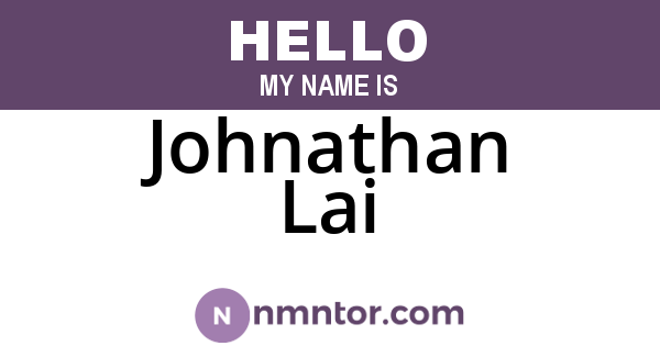 Johnathan Lai