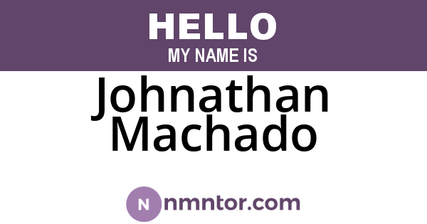 Johnathan Machado