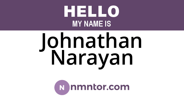 Johnathan Narayan