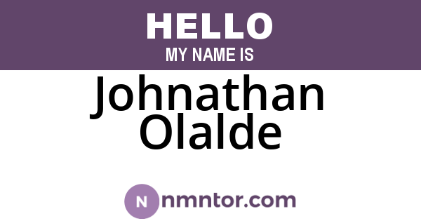 Johnathan Olalde