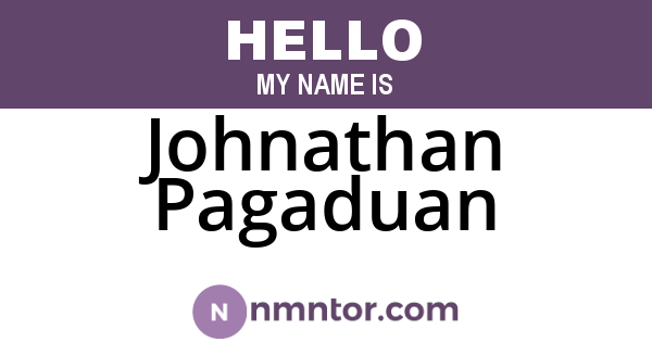 Johnathan Pagaduan