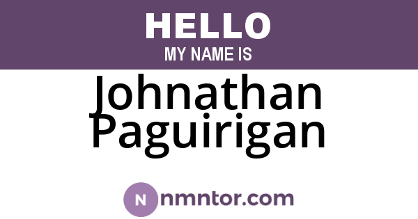 Johnathan Paguirigan
