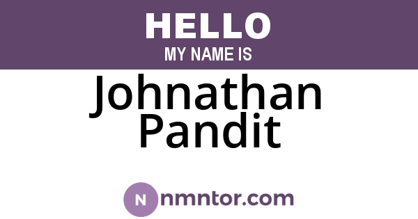 Johnathan Pandit