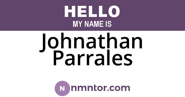 Johnathan Parrales