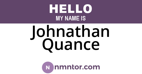 Johnathan Quance