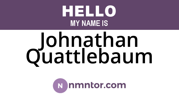 Johnathan Quattlebaum