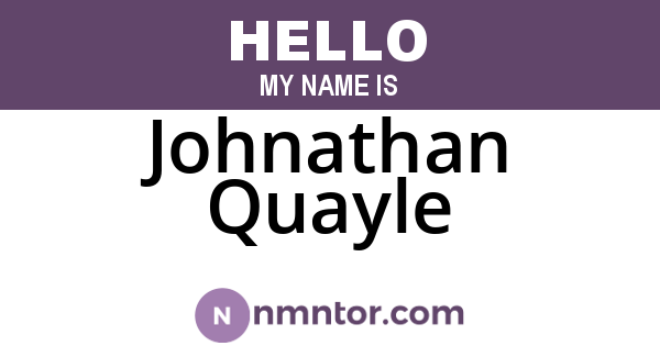 Johnathan Quayle