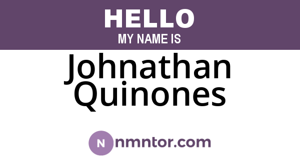 Johnathan Quinones
