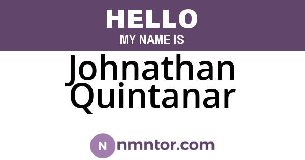 Johnathan Quintanar