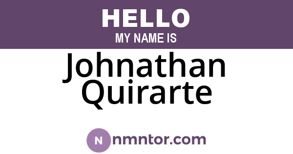 Johnathan Quirarte