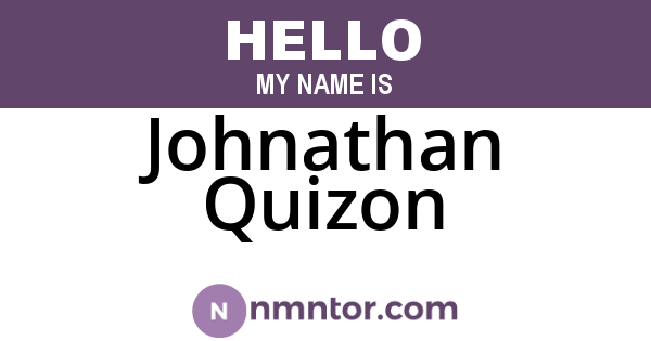 Johnathan Quizon