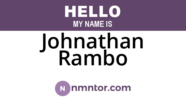 Johnathan Rambo