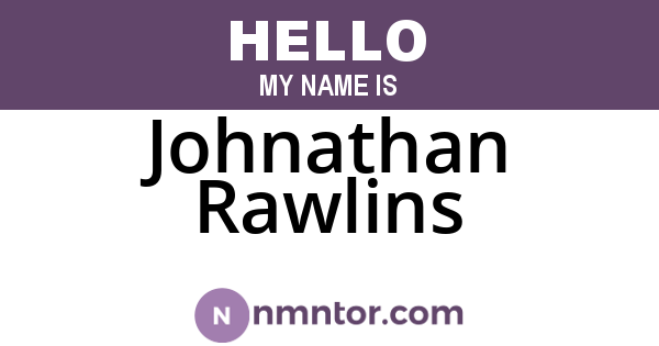 Johnathan Rawlins