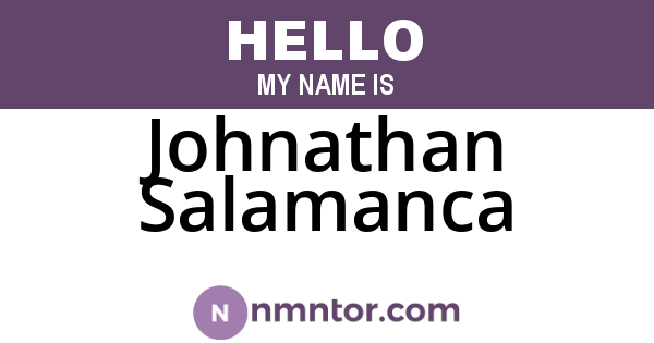 Johnathan Salamanca