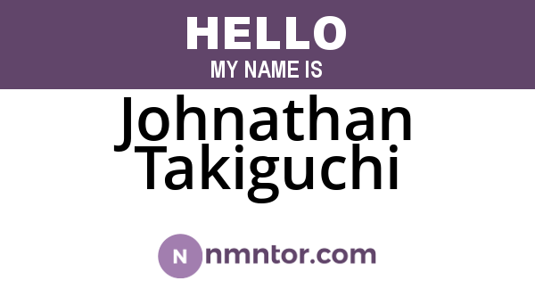 Johnathan Takiguchi