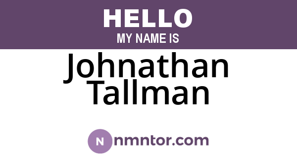 Johnathan Tallman