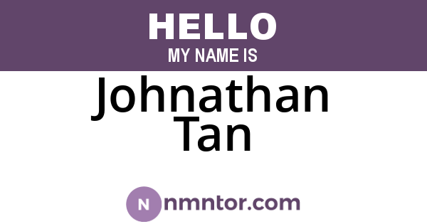 Johnathan Tan