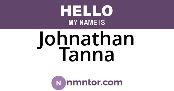 Johnathan Tanna
