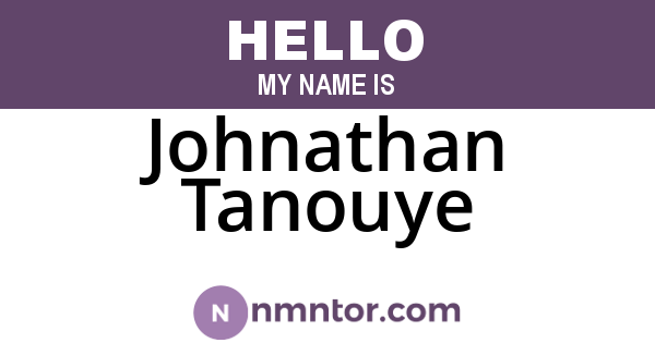Johnathan Tanouye