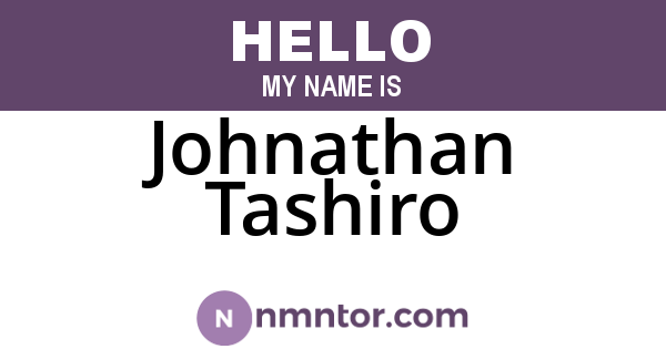 Johnathan Tashiro