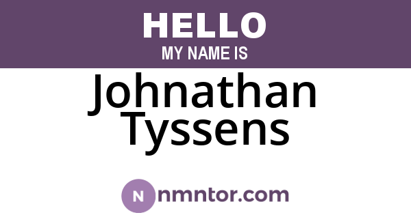 Johnathan Tyssens