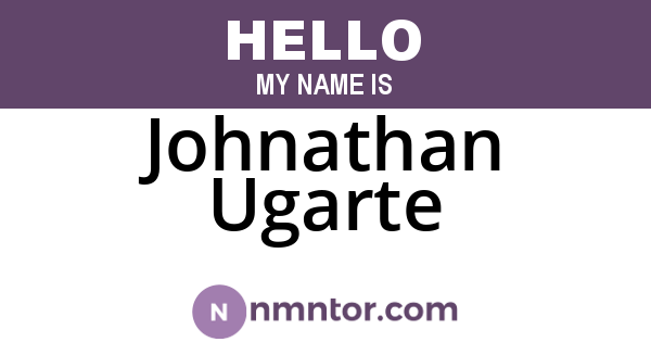 Johnathan Ugarte