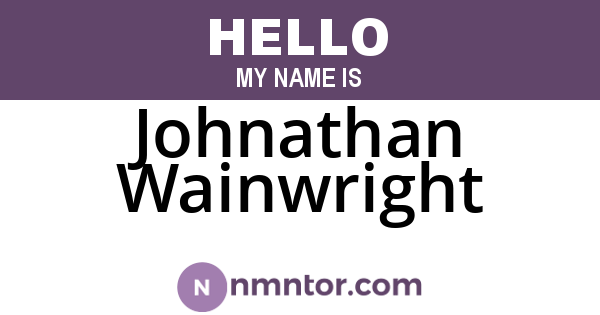 Johnathan Wainwright
