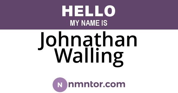 Johnathan Walling
