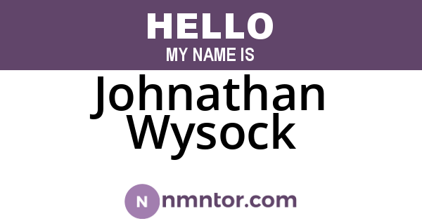 Johnathan Wysock