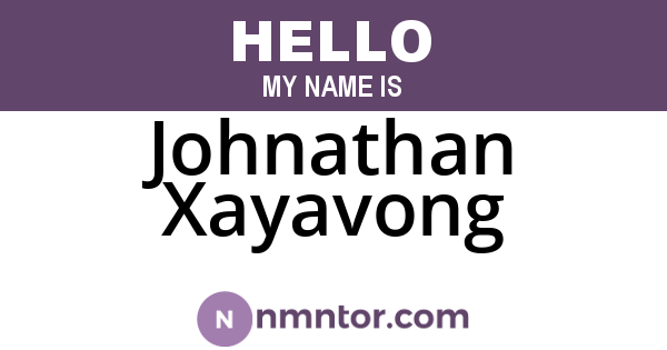 Johnathan Xayavong