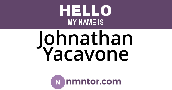 Johnathan Yacavone