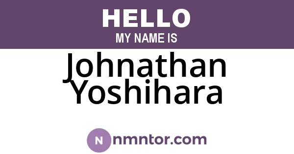 Johnathan Yoshihara