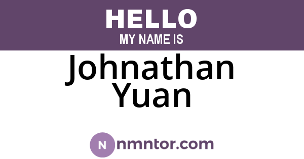Johnathan Yuan
