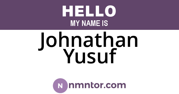 Johnathan Yusuf