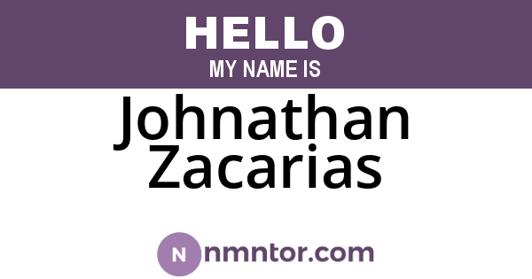 Johnathan Zacarias