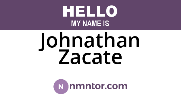 Johnathan Zacate