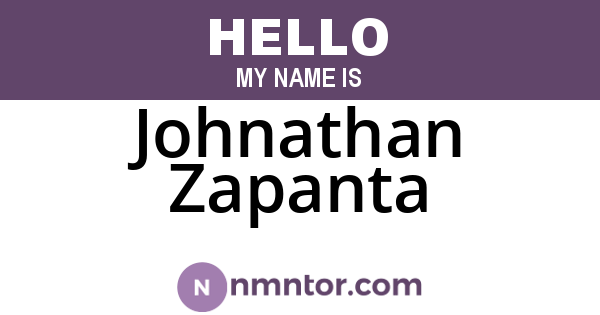 Johnathan Zapanta