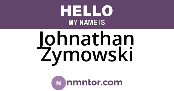 Johnathan Zymowski