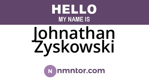 Johnathan Zyskowski