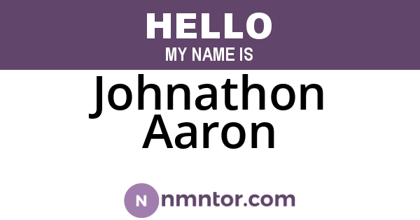 Johnathon Aaron