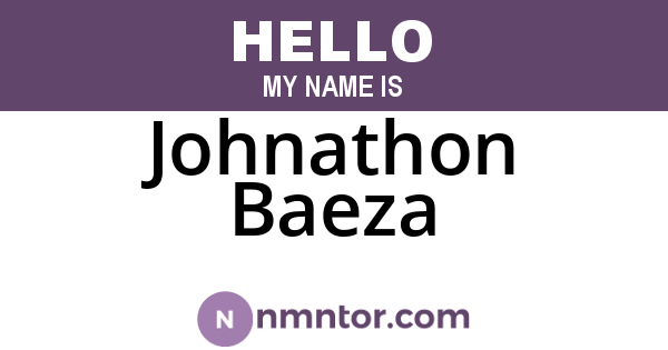 Johnathon Baeza