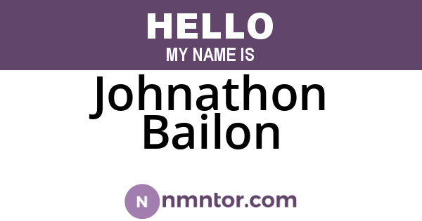 Johnathon Bailon
