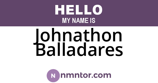 Johnathon Balladares